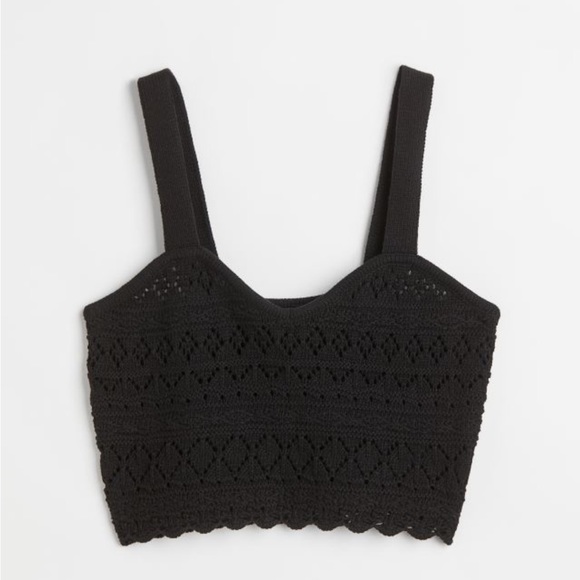 Crochet-look Crop Top - Picture 1 of 3